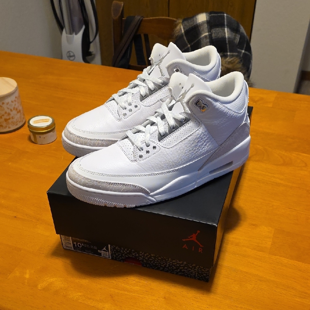 Jordan 3 Retro in White and Metallic Silver
